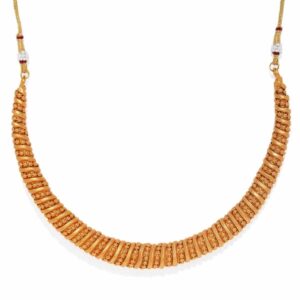 Tribal Inspired Gold Plated Lightweight Contemporary Hasli Necklace