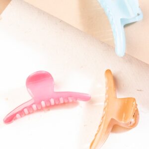 Women Set Of 3 Multicoloured Acrylic Claw Clips