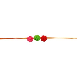 AccessHer Floral Rose and Pearl Rakhi for Brother- RAKHI15