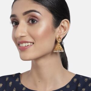 Gold Plated Dome Shaped Jhumkas