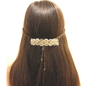 Rhinestones Studded Golden Hair Barrette Buckle Clip for Women