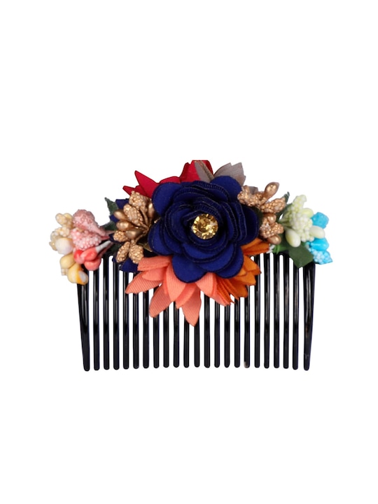 Multicolor Acrylic Floral Hair Comb Pin
