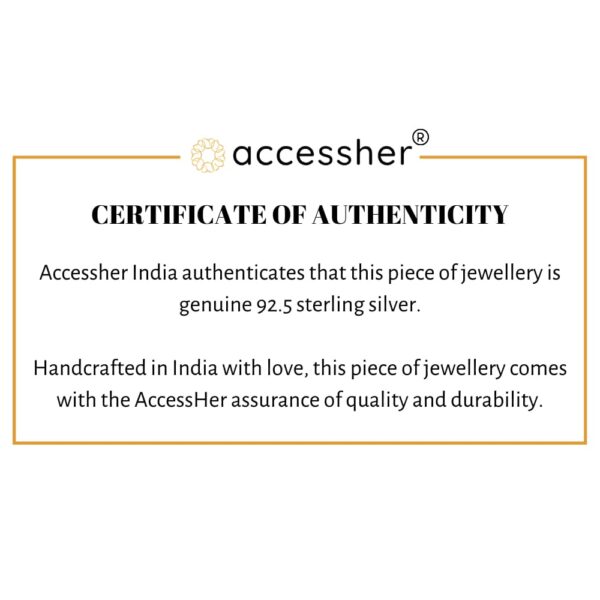AccessHer 92.5-925 sterling Silver Trendy oxidised stone