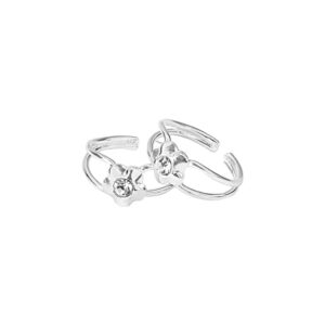 92.5 – 925 Sterling Silver Daily Wear Essentials Floral Toe Ring