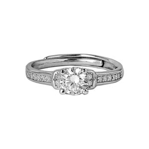 92.5/ 925 Sterling Silver Delicate Adjustable Finger Ring for Women