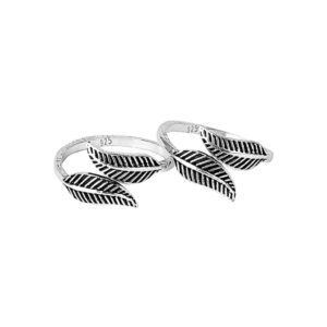 92.5 – 925 Sterling Silver Leaf Shaped Toe Rings