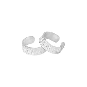 92.5 – 925 Sterling Silver Maze Pattern Western Dailywear adjustable Toe Rings
