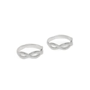 92.5 Sterling Silver Delicate Designer Toe Rings for Women
