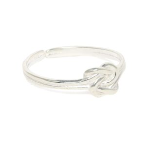 92.5 Sterling Silver Knot Design Delicate Toe Rings for Women
