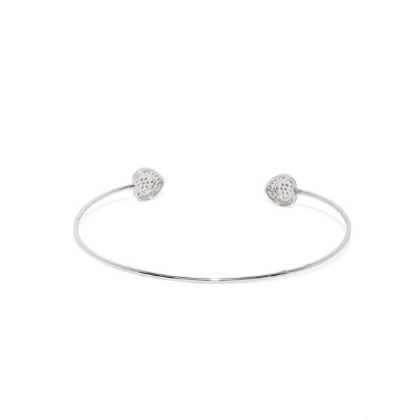 92.5 Sterling Silver open cuff embellished with CZ stones
