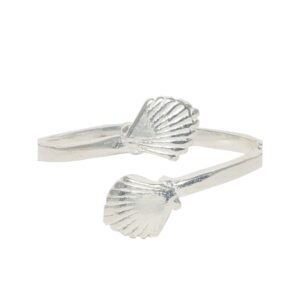 92.5 Sterling Silver Oyster Design Delicate Toe Rings for Women