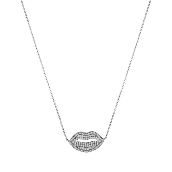 NS0619BJ830S-AccessHer 92.5/925 Sterling Silver, Lip Pout pendant with chain for women and girls2