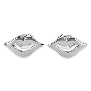 92.5/925 Sterling Silver Lip Pout Stud Earrings