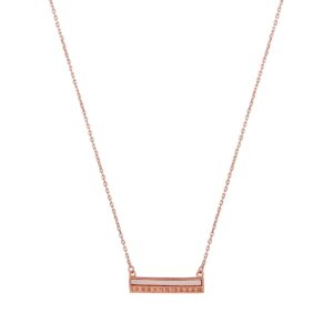 92.5/925 Sterling Silver, rose gold plated Roman name tag chain pendant-NS0619BJ798RG2