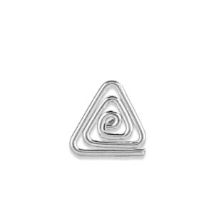 92.5/925 Sterling Silver Trendy Spiral Triangle Nose Pin