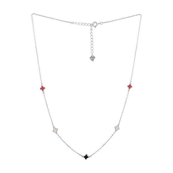 NS0619BJ798S-AccessHer 92.5/925 Sterling Silver, cute chain with enamel pieces for women and girls