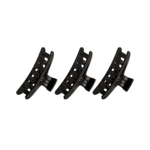 Pack Of 3 Black Claw Clips