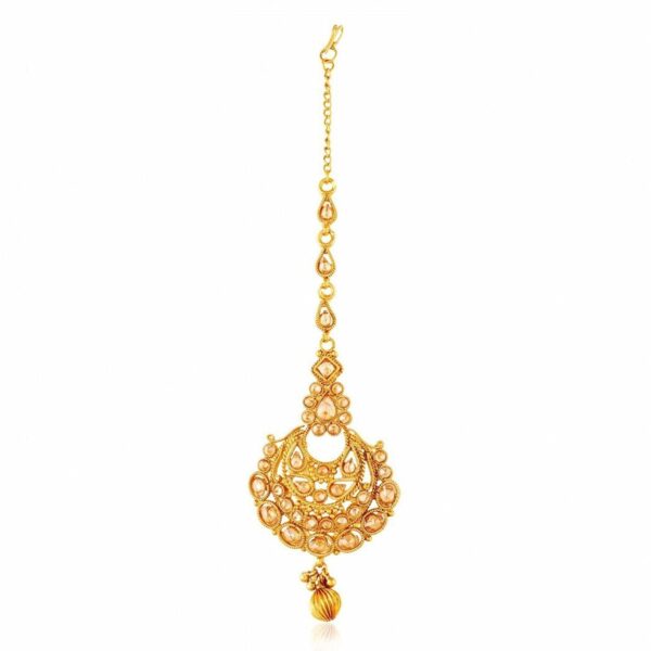 ACGCMTS466G -Accessher Hair Jewelry Damini Mang Tika For Women - access-her