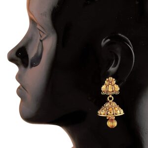 Copper Antique Royal Jhumki Earrings