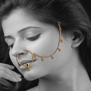 Traditional Antique NosePin Nose Ring Rajwadi Styled Jewelry