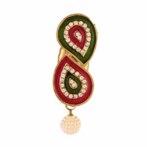 Pearl Colorful Saree Pin Brooch