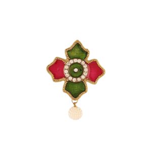 Pearl Colorful Saree Pin Brooch