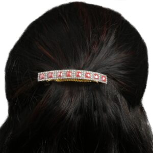 Rhinestone Studded Multicolour Hair Barrettes Buckle Clip for Women