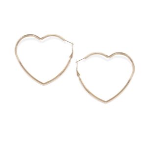Accessher Gold Plated Heart Shaped Hoops western, partywear earrings for women and girls