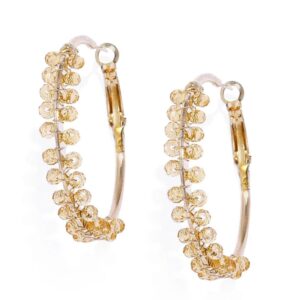 Gold Plated Hoops with Pearls