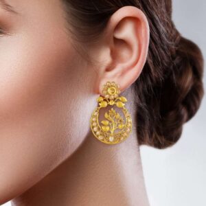 Designer gold plated Dangle earrings