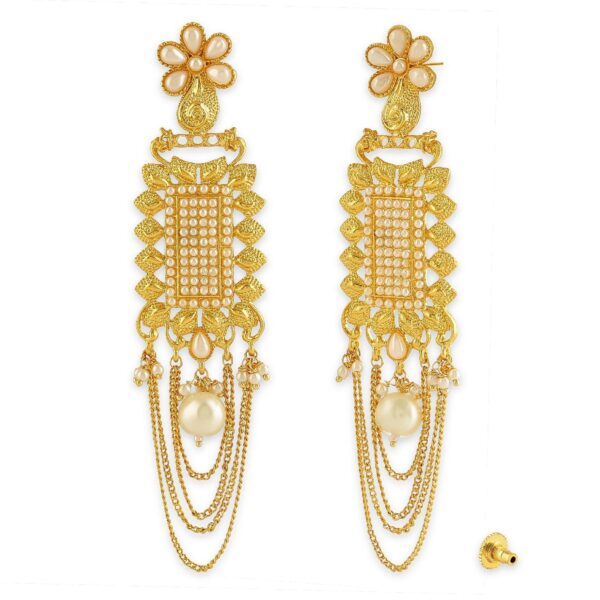ER0518JY99G3 -AccessHer Gold Color Brass Material Pearl Earrings - access-her