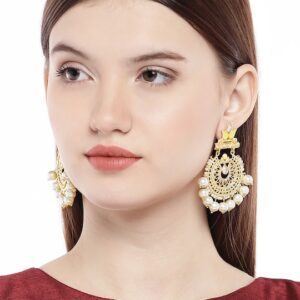 Gold-Toned & Yellow Classic Drop Earrings