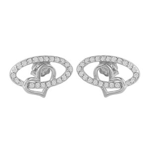 92.5/925 Sterling Silver American Diamond Classic Stud earrings