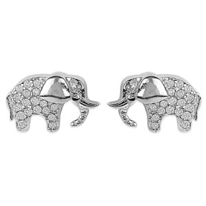 92.5/925 Sterling Silver Elephant Studs Earrings