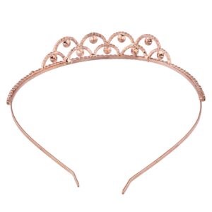 AccessHer Wedding Collection, Rhinestone Studded Golden Metal Hair Band Crown Hair Accessory for Girls and Women- HB0118GC9509GLCT