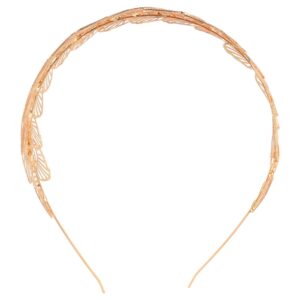Gold Plated Stylish Party Wear Leaf Hair Band- HB0917GC9109G