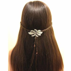Statement Rhinestones Studded Maroon Hair Barrette Buckle Clip for Women