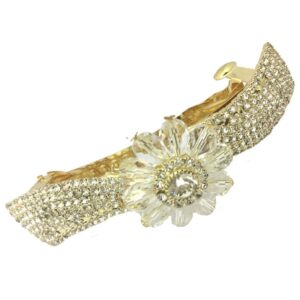 Rhinestones and Crystal beads Embellished Hair Bafrette Buckle Clip for Women