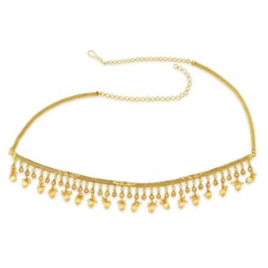 Gold Color Copper Material Royal kamarband with drops