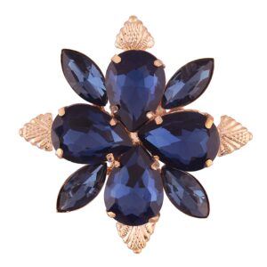 Royal Navy Blue Brass Brooch for Men and Women