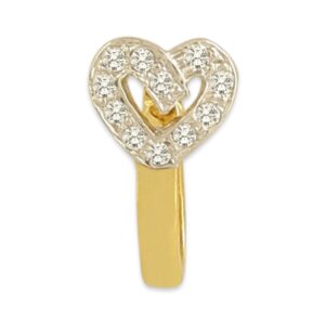 American Diamond Studded Gold Plated Nose Pin for Women
