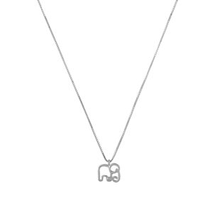 92.5/925 Sterling Silver, elephant pendant with chain for women and girls- NS0619BJ520S