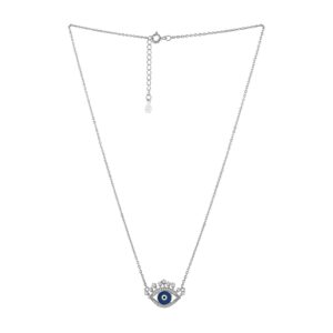 92.5/925 Sterling Silver, evil eye pendant with chain- NS0619BJ798S2