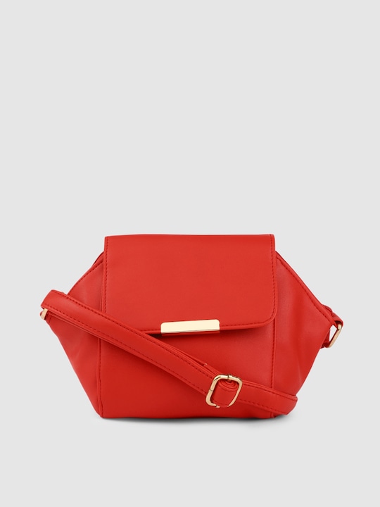 Red Leather Swagger Sling Bag