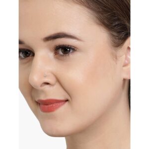 AccessHer 92.5-925 sterling Silver square stone nose pin for womens and Girls-NR0619HP70S2