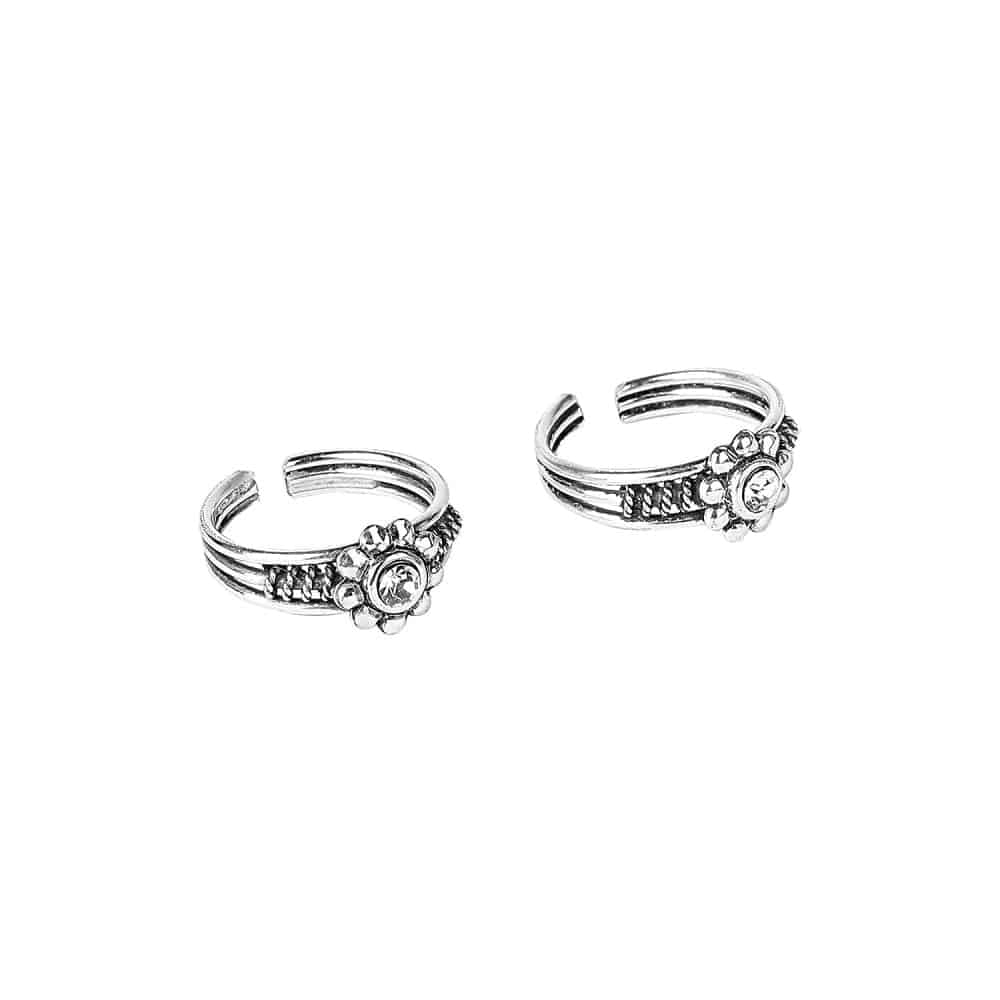 AccessHer 92.5 - 925 Sterling Silver Toe rings for women and