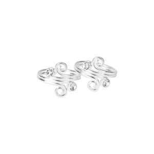 AccessHer Sterling Silver Fusion Toe rings for women