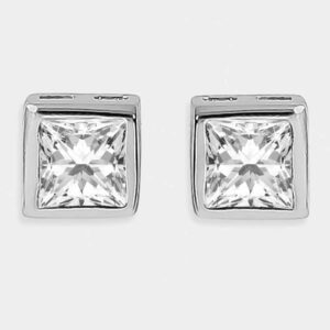 AccessHer 92.5 Sterling Silver square earrings