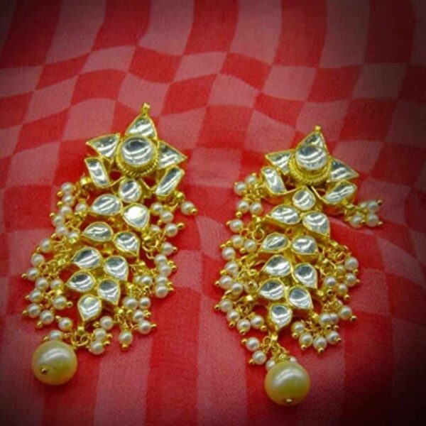ACCESSHER Accesher Jadau Kundan Dangle Earrings for Women