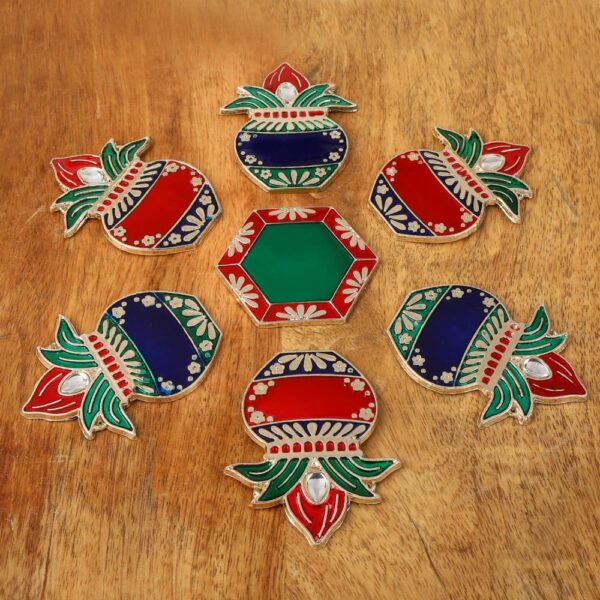 AccessHer Acrylic Rangoli for Floor/Table Diwali Decoration